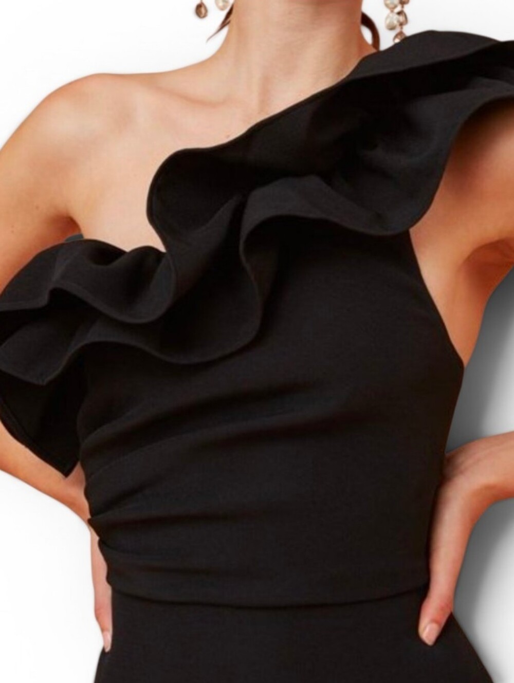 NWT KEEPSAKE THE LABEL X REVOLVE Black Compose One Shoulder Mini Dress - XS